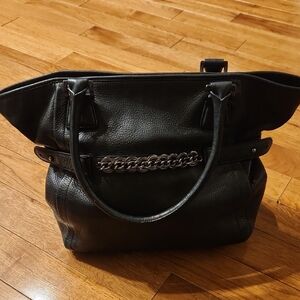 Calvin Klein Collection Black faux Leather Tote